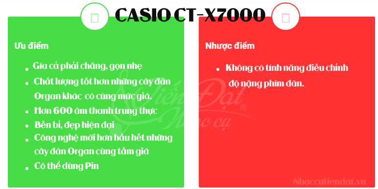 uu nhuoc diem casio ct-x700